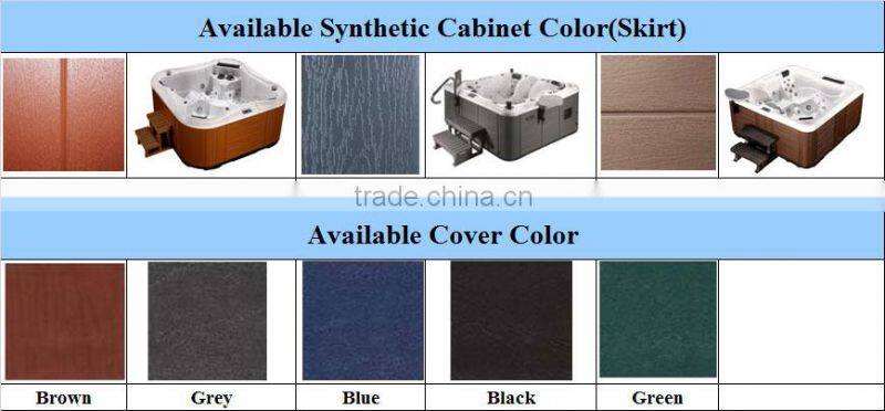 2015 Popular square above ground pool spa combo,swimming pool hot tub combo