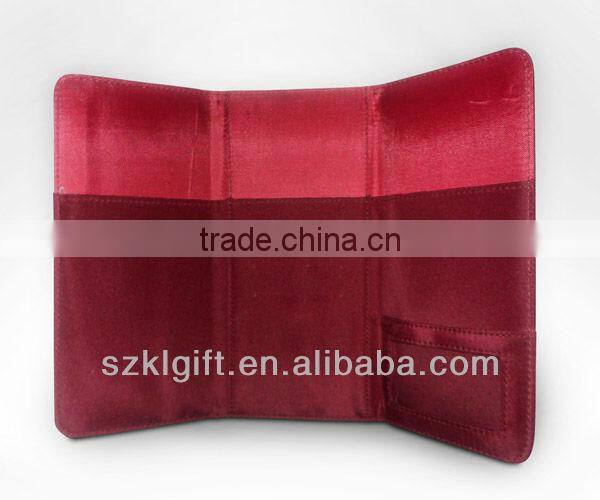 2013 Best Design Red Travel Document Holder Organizer with Micro-fibre Fabric