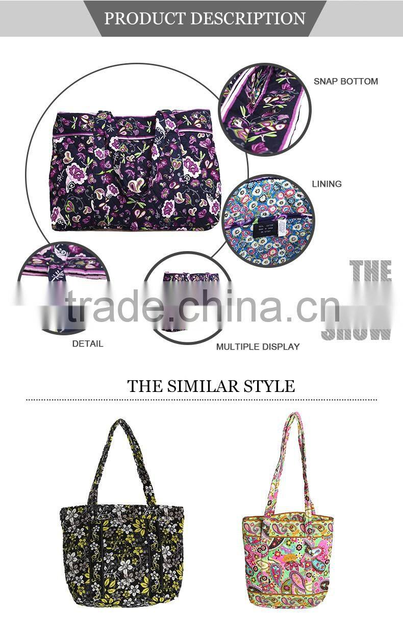 2016 Hot cotton quilted high quality fabric floral fashion fancy hipster designer ladies shoulder bag