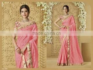 Concinnonous Pink Cotton Saree/designer sarees online shopping