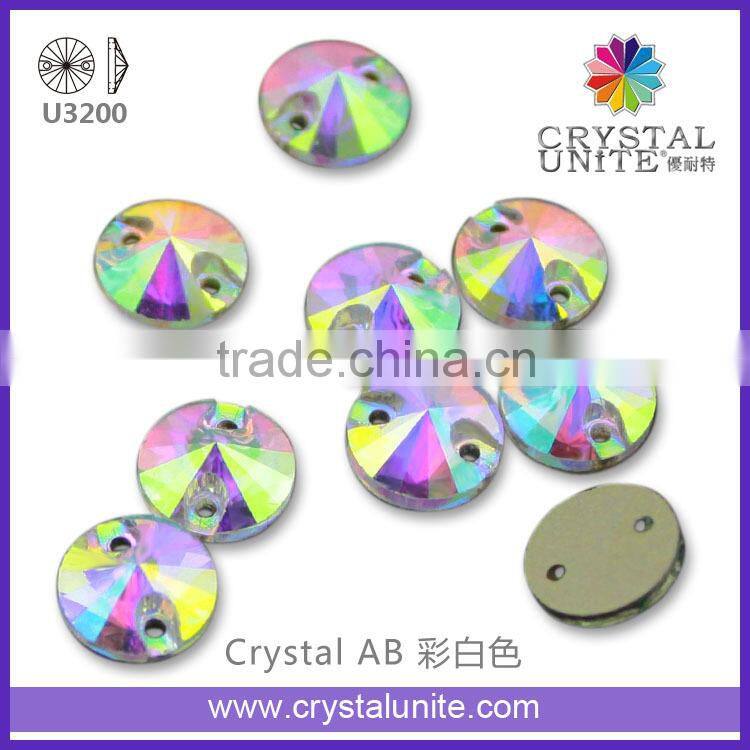 Rivoli Crystal Sew on Glass Beads Flat Back Rhinestones