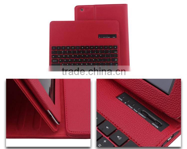 High Quality Bluetooth Wireless Keyboard Stand Leather Case For ipad234