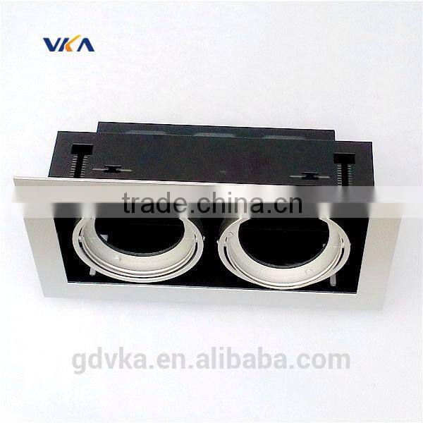rectangular aluminum housing recessed grille spot light