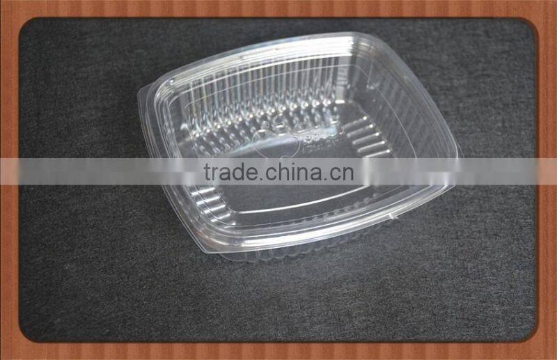 universal eco-friendly clear plastic PET blister take away food tray with cover,food container with lid