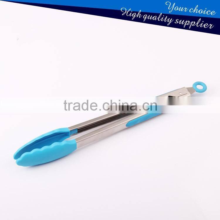 Kitchen Tongs and Red Silicone Stainless Steel food Tongs