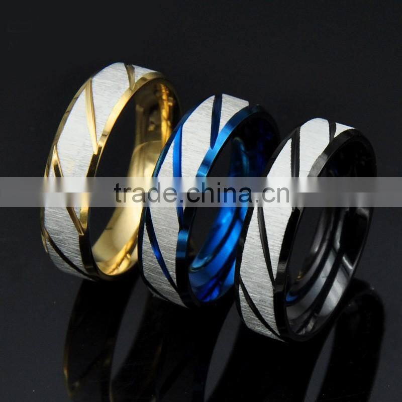 high polished plated rings 3 colors mens rings simple stainless steel fashion rings jewelry