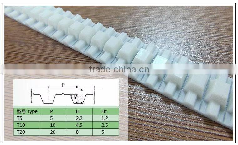Special processing timing belt with black rubber