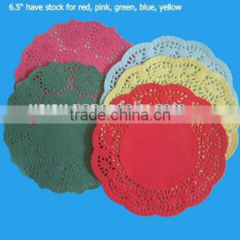 Pink Paper Doily -6.5" has stock