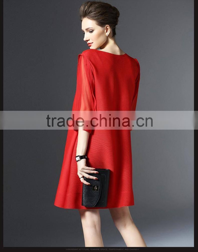 2016 New Fahion women's dress Lanternsleeves for the evening party