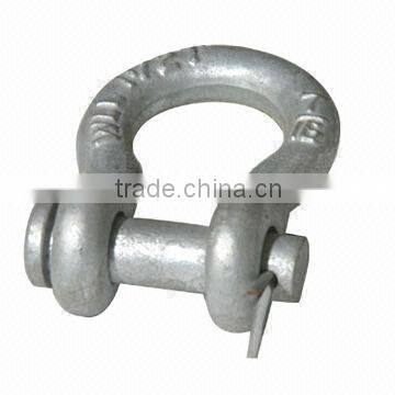 High quality Bow shaped Round Pin Anchor Shackle G213;G213 shackle, d shackle, anchor shackle