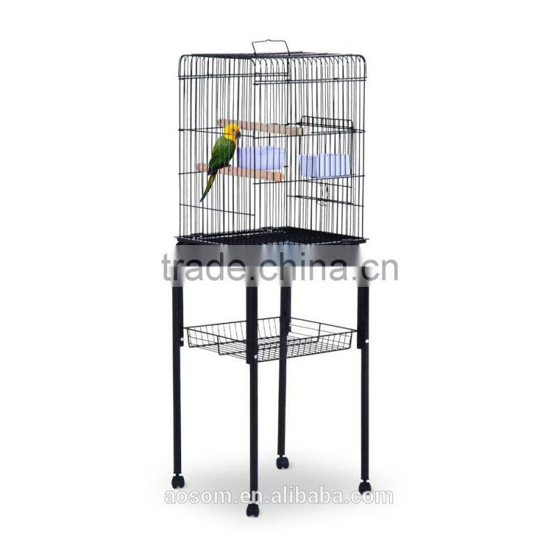 Pawhut 51" Black Metal Bird Cage
