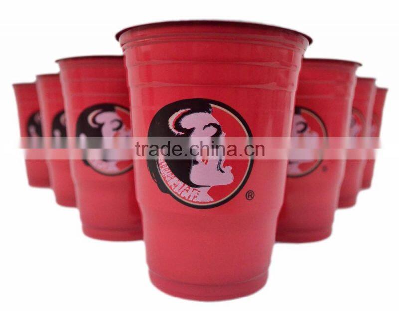 Disposable 16oz ps plastic blue party cups