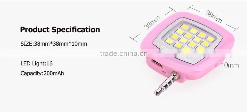 2016 new arrival portable mini selfie flash light Iblazr smartphone flash light for mobile phone iPad Tablet phone