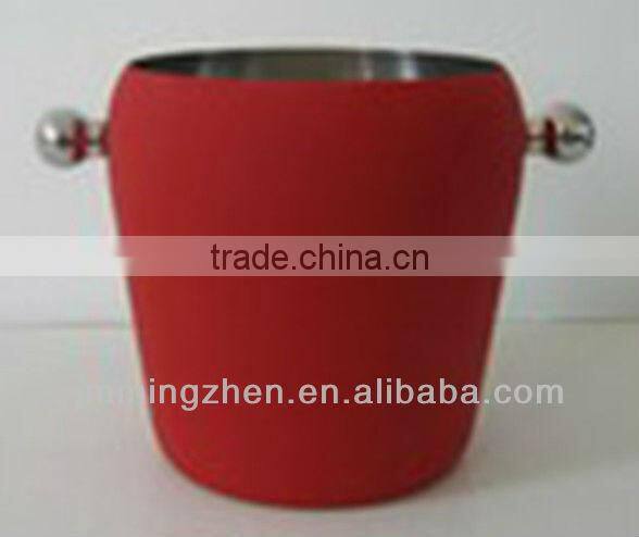 1.0L stainless steel wine ice bucket with handle