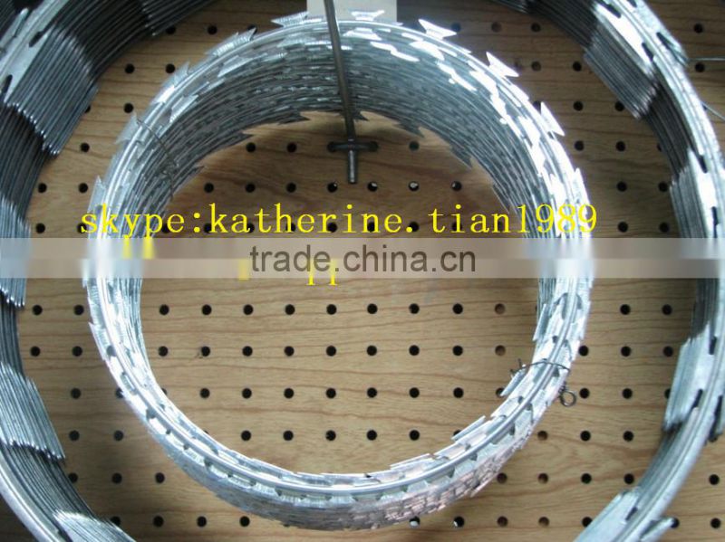 Bto22 concertina INOX stainless steel razor wire fence design