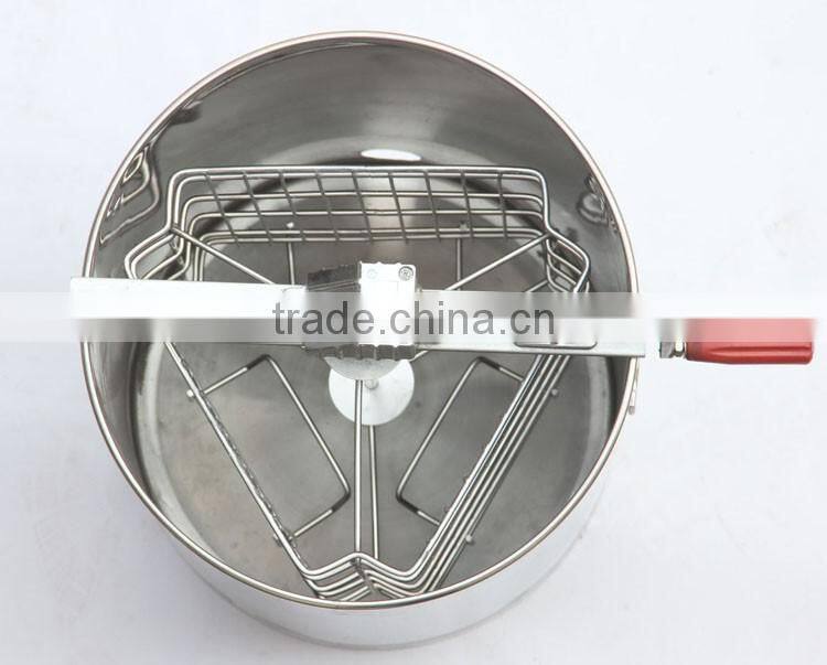 2016 Top quality 3 Frames Stainless Steel Manual Honey Extractor With Red Legs