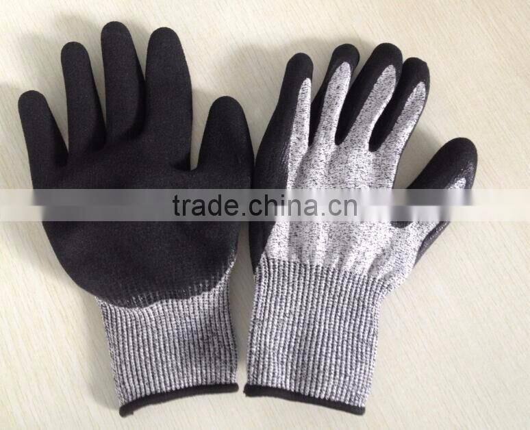 sandy nitrile coated cut resistance hand gloves