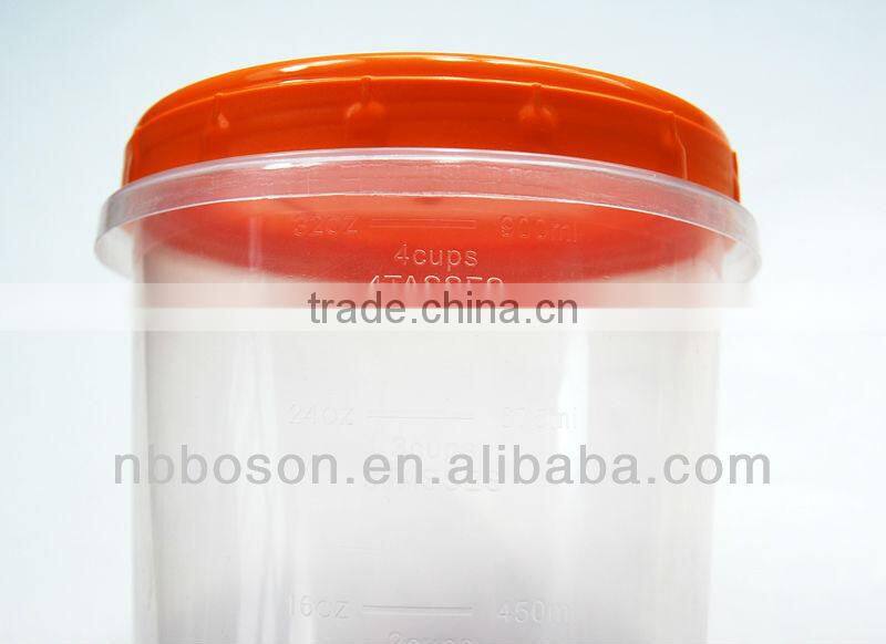 2pk 900ml easy pack plastic storage container,cylindrical storage container