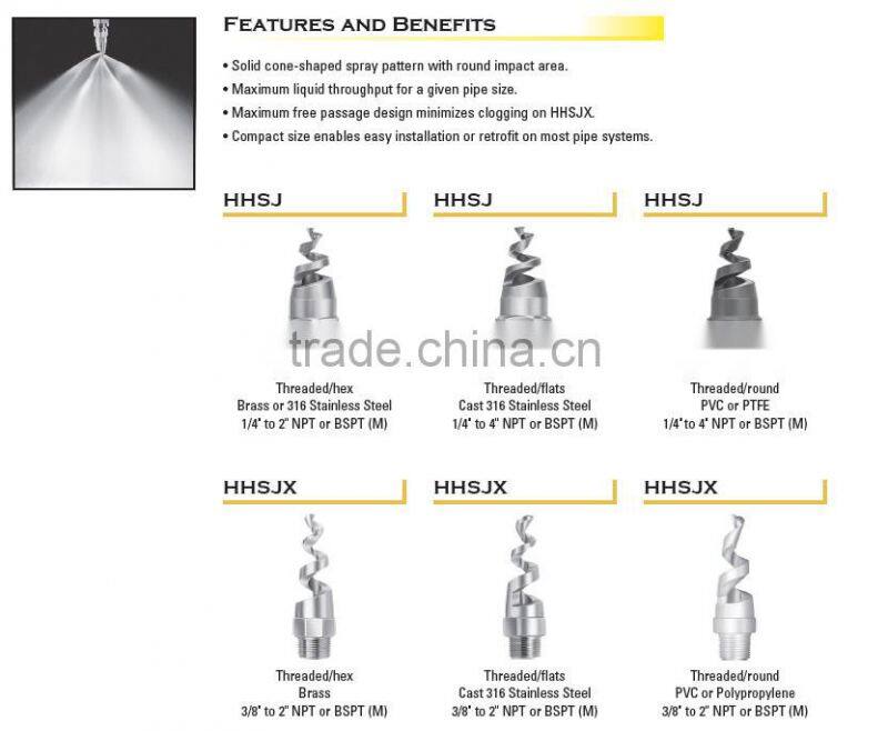 3/8" teflon spiral jet nozzle