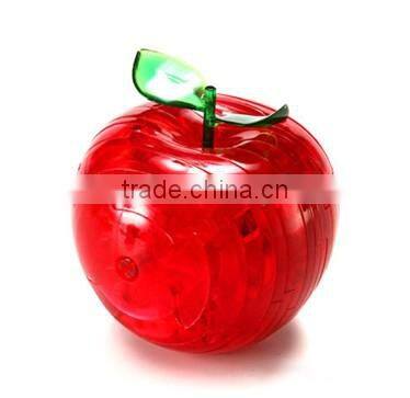 sweet 3D big red crystal apple jigsaw lovely house decor