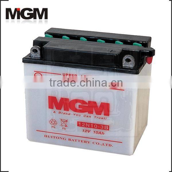 motorcycle battery 12N10-3B ,rechargeable battery for motocycle