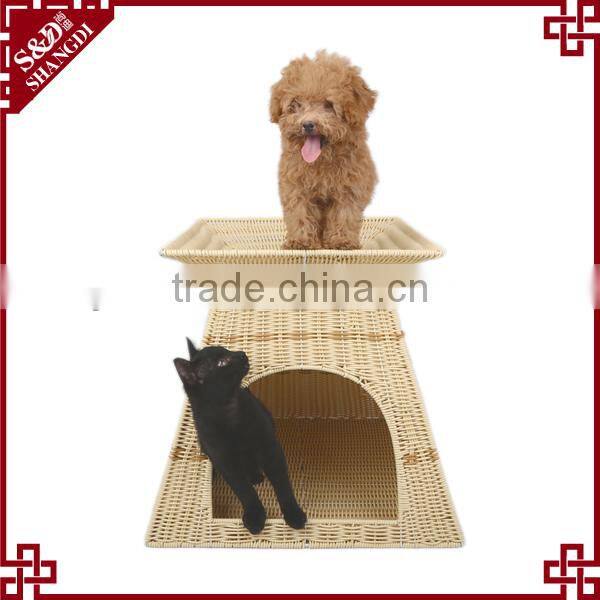 waterproof PE rattan handmade durable rattan cat house