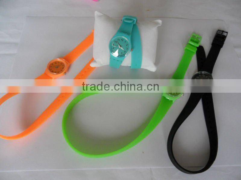 silicone long strap watch