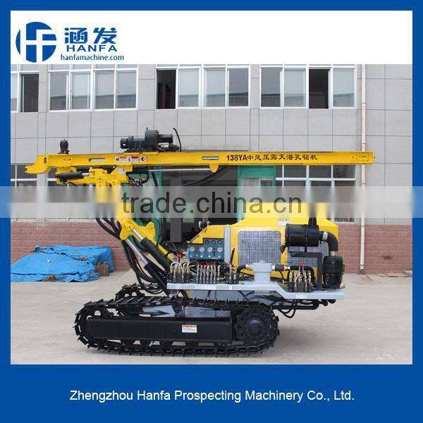 Quality ensure!Rock drilling!Stone killer!crawler type Hydraulic movable drill HF138Y, with air compressor