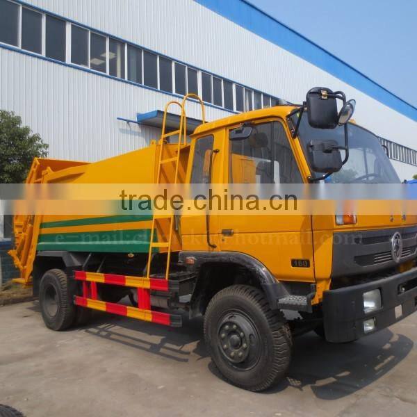 170hp DONGFENG 4*2 Hydraulic Garbage Compactor 10 m3