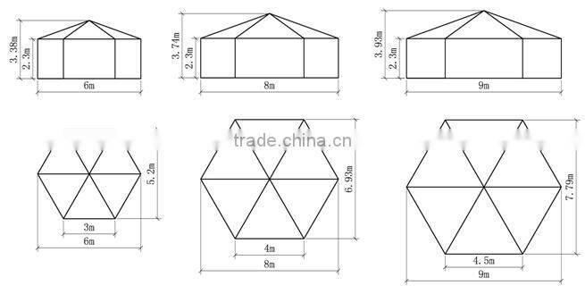 Aluminium clear span big exhibition carpa tenda for sale