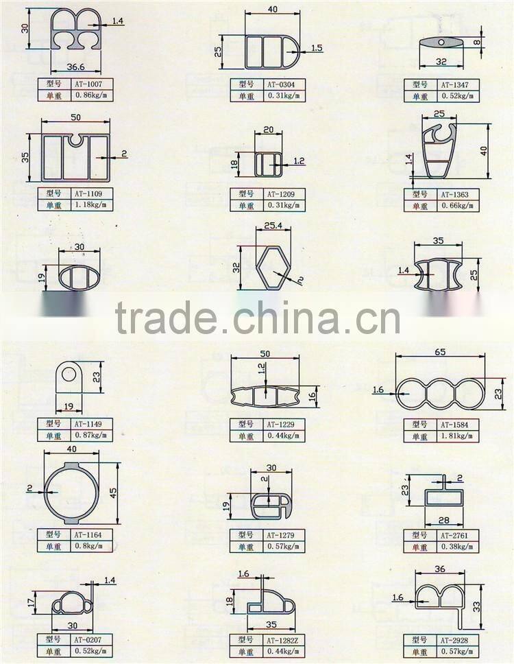 Slotted Aluminum Extrusion for Office Furniture