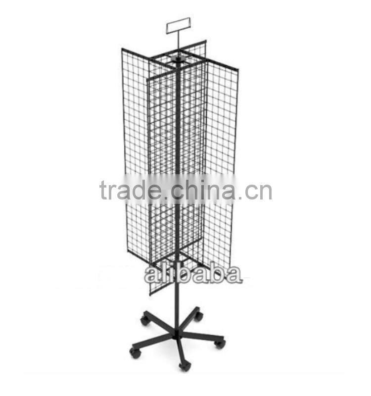 2016 new design upright customized 4-side rotating display stand