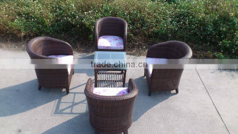 F-CF1020 Arabic style high loading quantity costa del so hotel rattan outdoor coffee set
