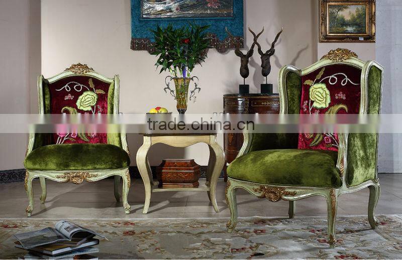 Arabia Elegant Style Living Room Single Chair,Fabric Sofa design,Antique Living Room Home Furniture,
