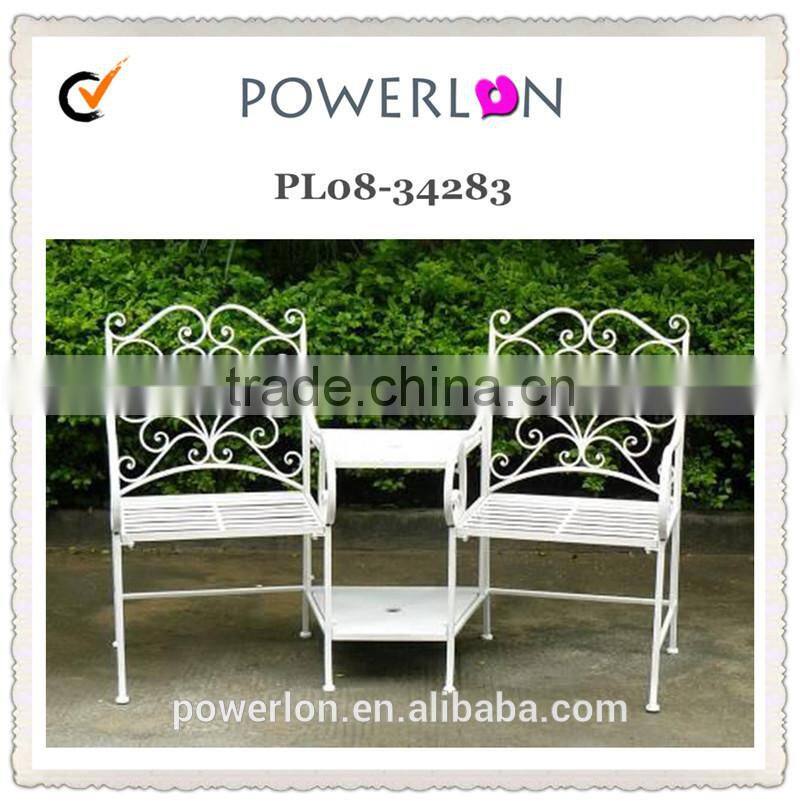 Vintage outdoor wrought iron clean bench PL08-8671