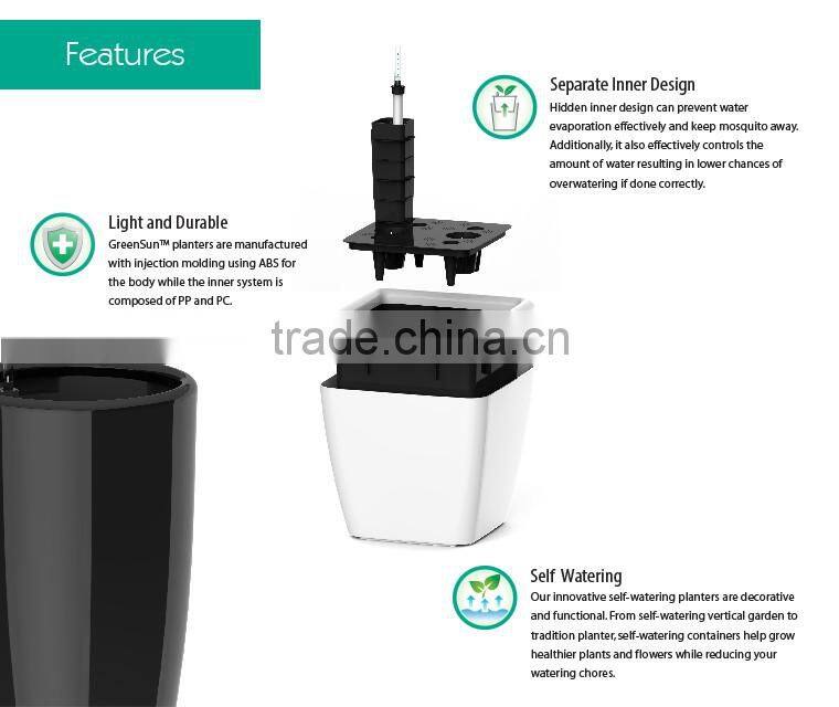 Garden planter pot,flower pot,self-watering planter,nursery Pots,Sub-irrigation system planter pot,Desktop planter