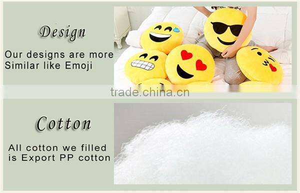 Cheap Wholesale Custom sew plush whatsapp embroidered emoji pillow