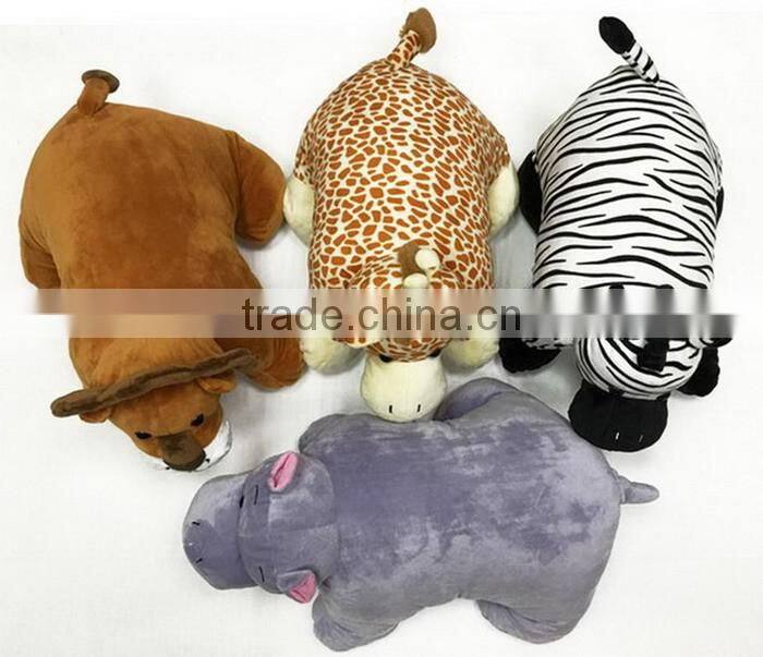 Multipurposes Fashionable Cartoon Animal Throw Pillows within A Quilt