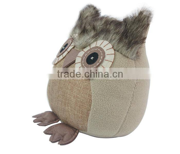 Store More Fashional Plush Cotton Owl Door Stopper with Sand Stuffed