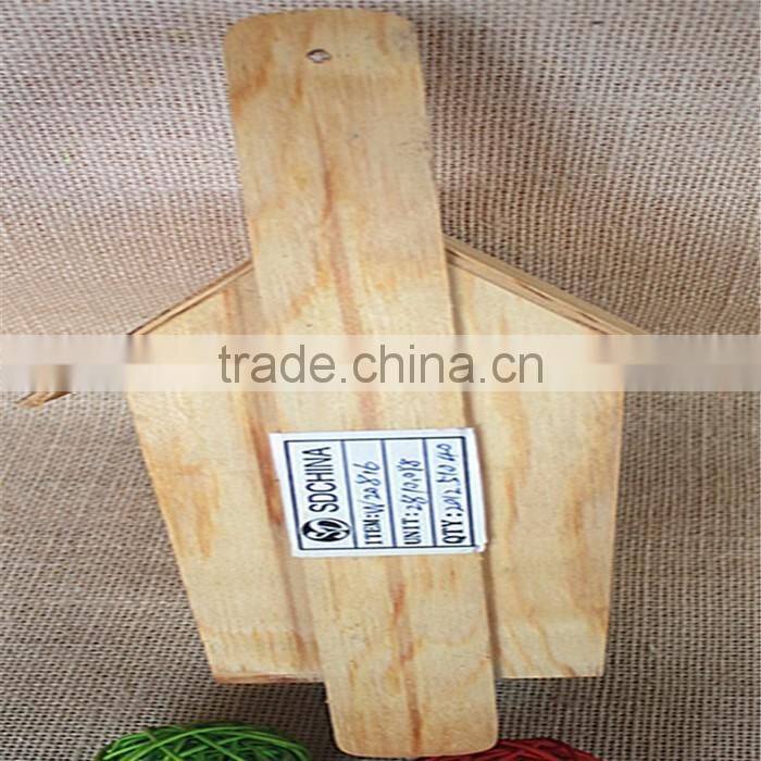 Wood artificial bird nest for round wood window