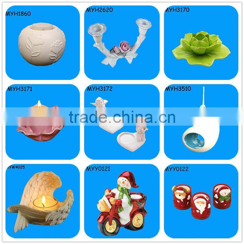 2015 Hot Sale Festival Ceramic Pine Cone Candle Container