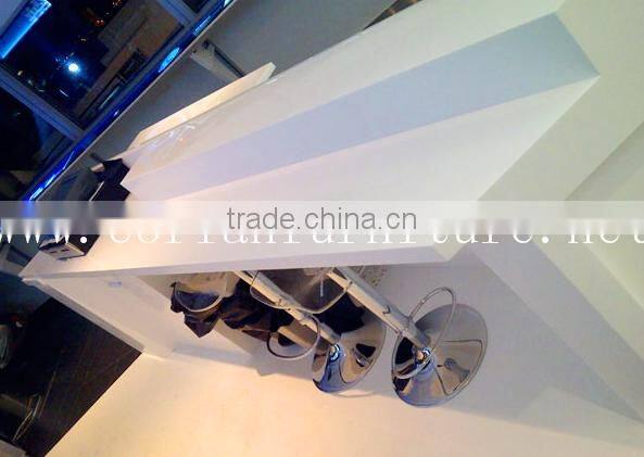 2016 new designer acrylic solid surface Hi Macs/Avonite built bar counter