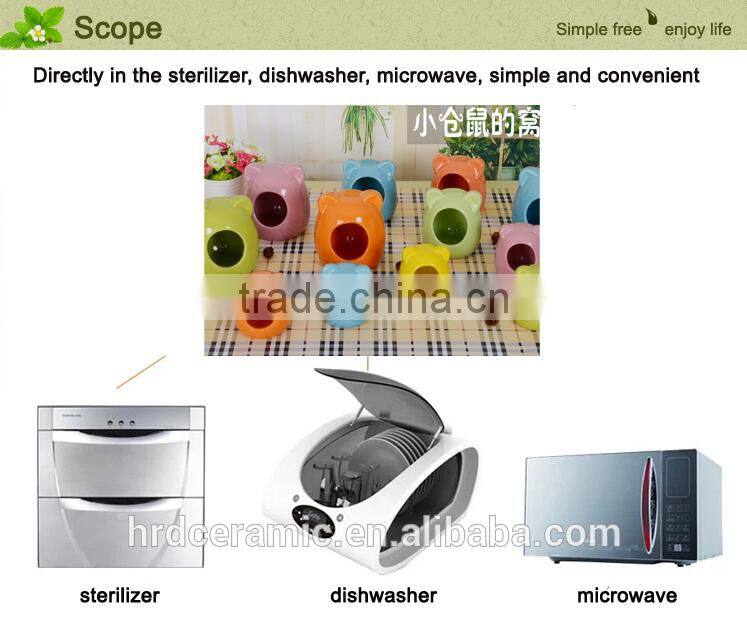 cat form hamster ceramic designer pet house