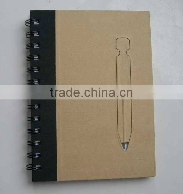 eco friendly notebook with ballpen