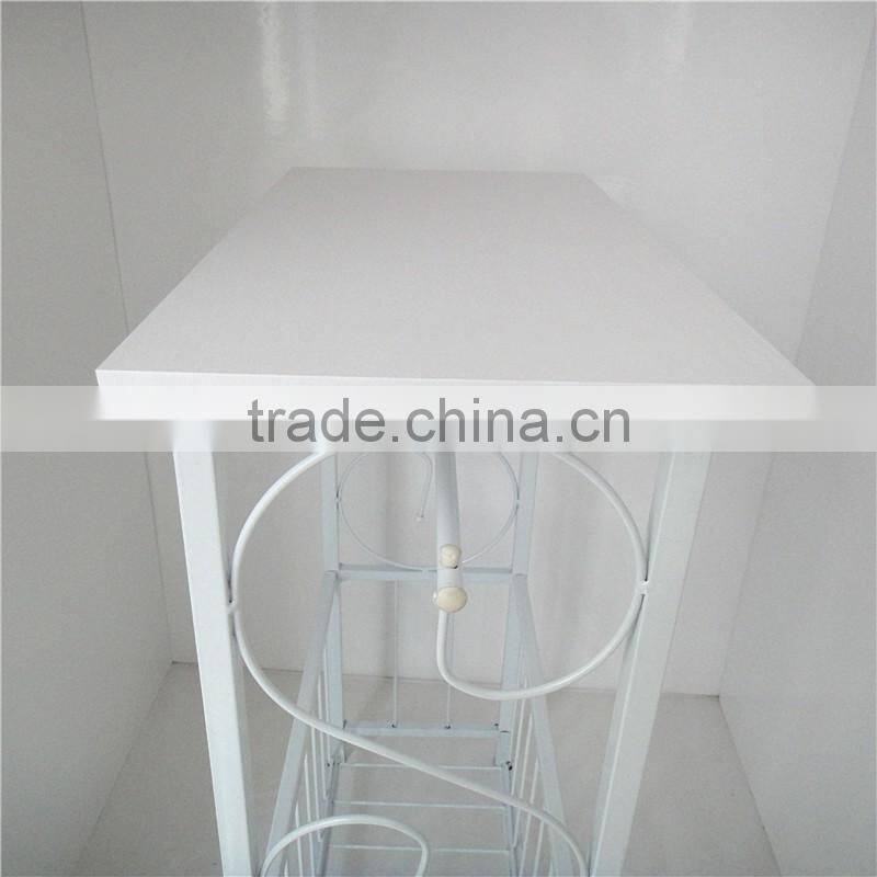 RH-4961New Metal Scroll Design Bathroom Magazine Storage Table Organizer