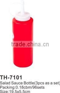 Hot Sale and High Quantity Salad Sauce Bottle (3pcs as a set)