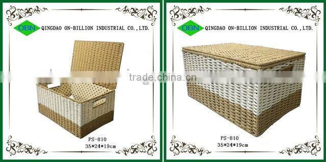 2014 New design large paper rope container storage vintage basket