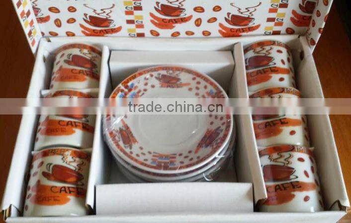 Wholesale cheap ceramic & porcelain coffee/tea cup and saucer sets for good quality