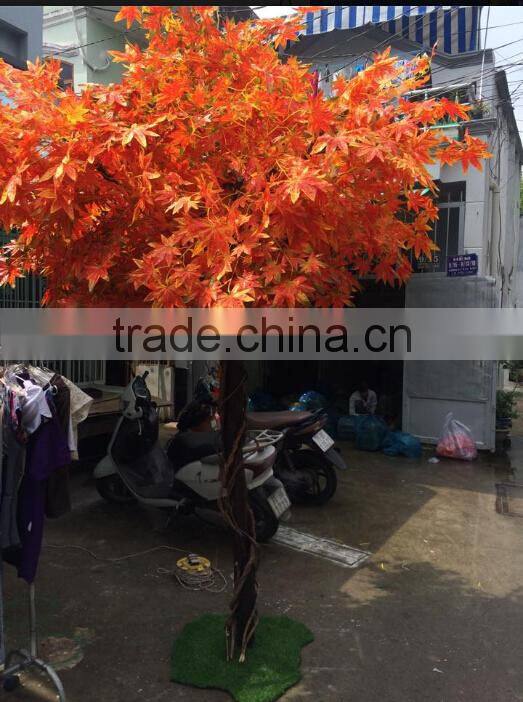 Home decoration red artificial maple tree for decoration