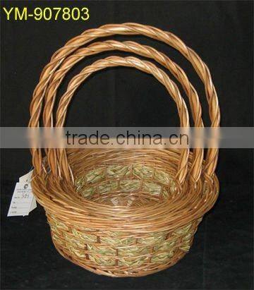 mini oval wicker baskets with handles